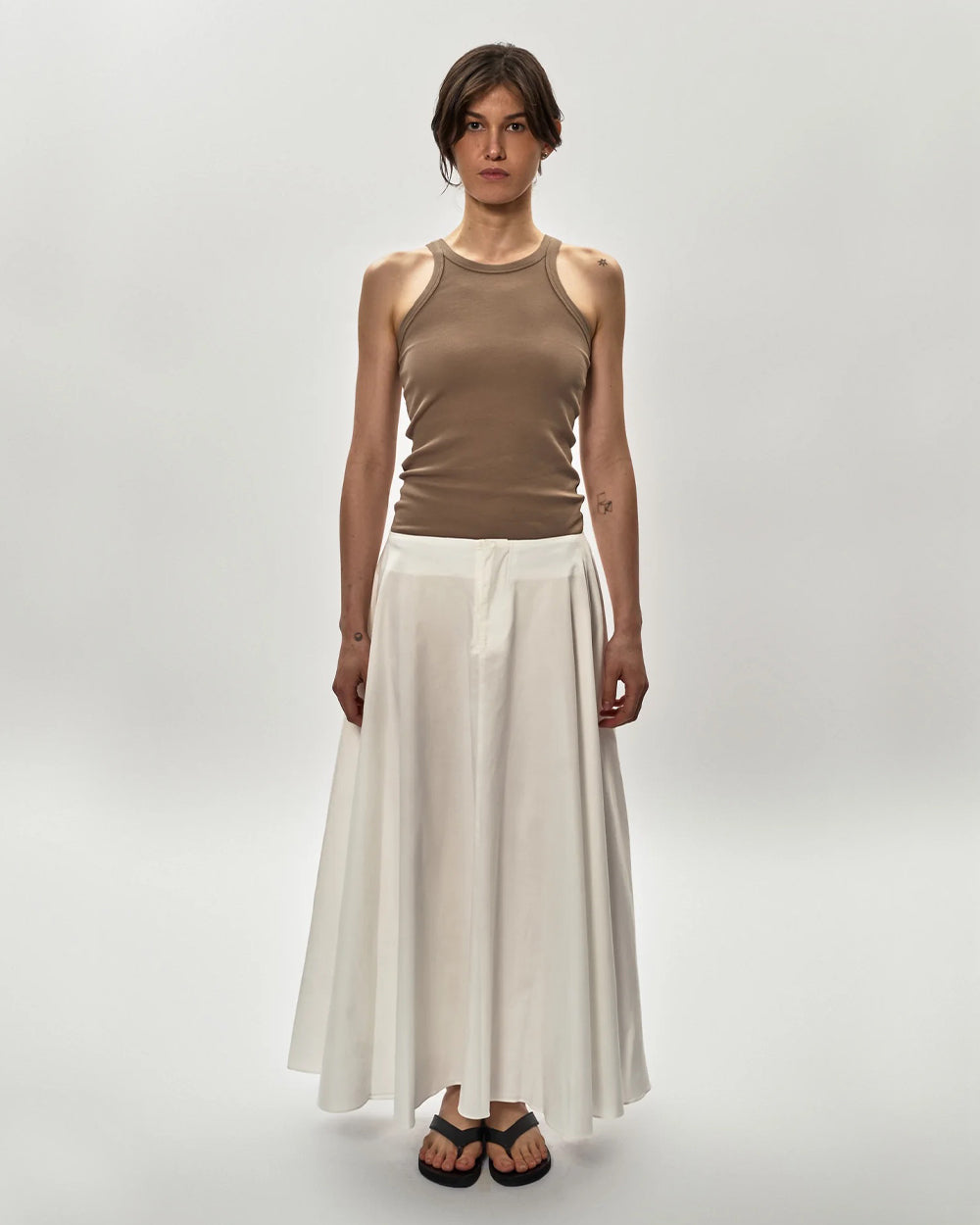 Poplin Skirt in White