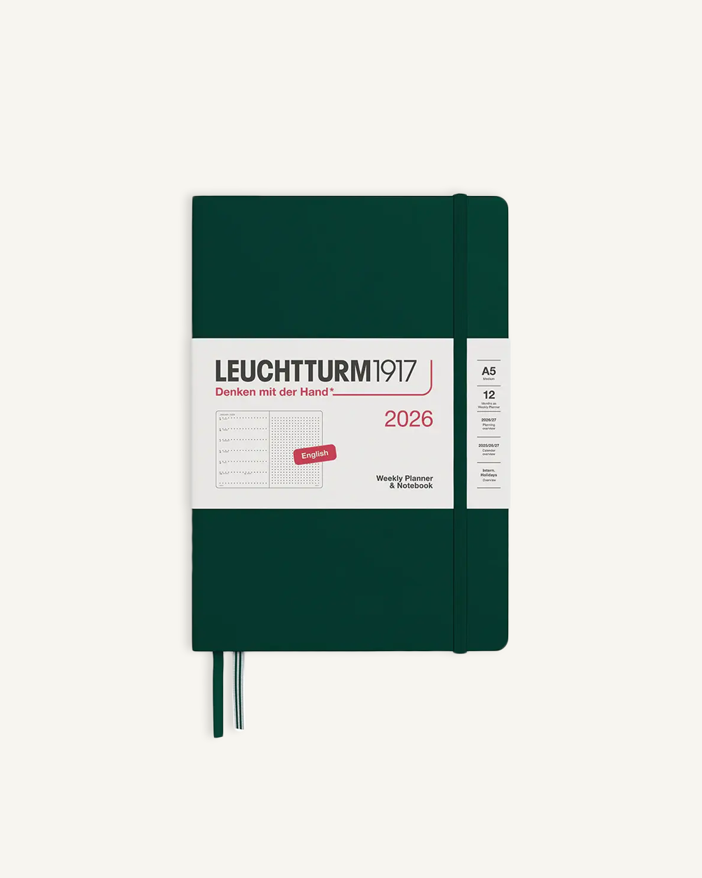 Weekly Planner & Dotted Notebook 2026 Hardcover