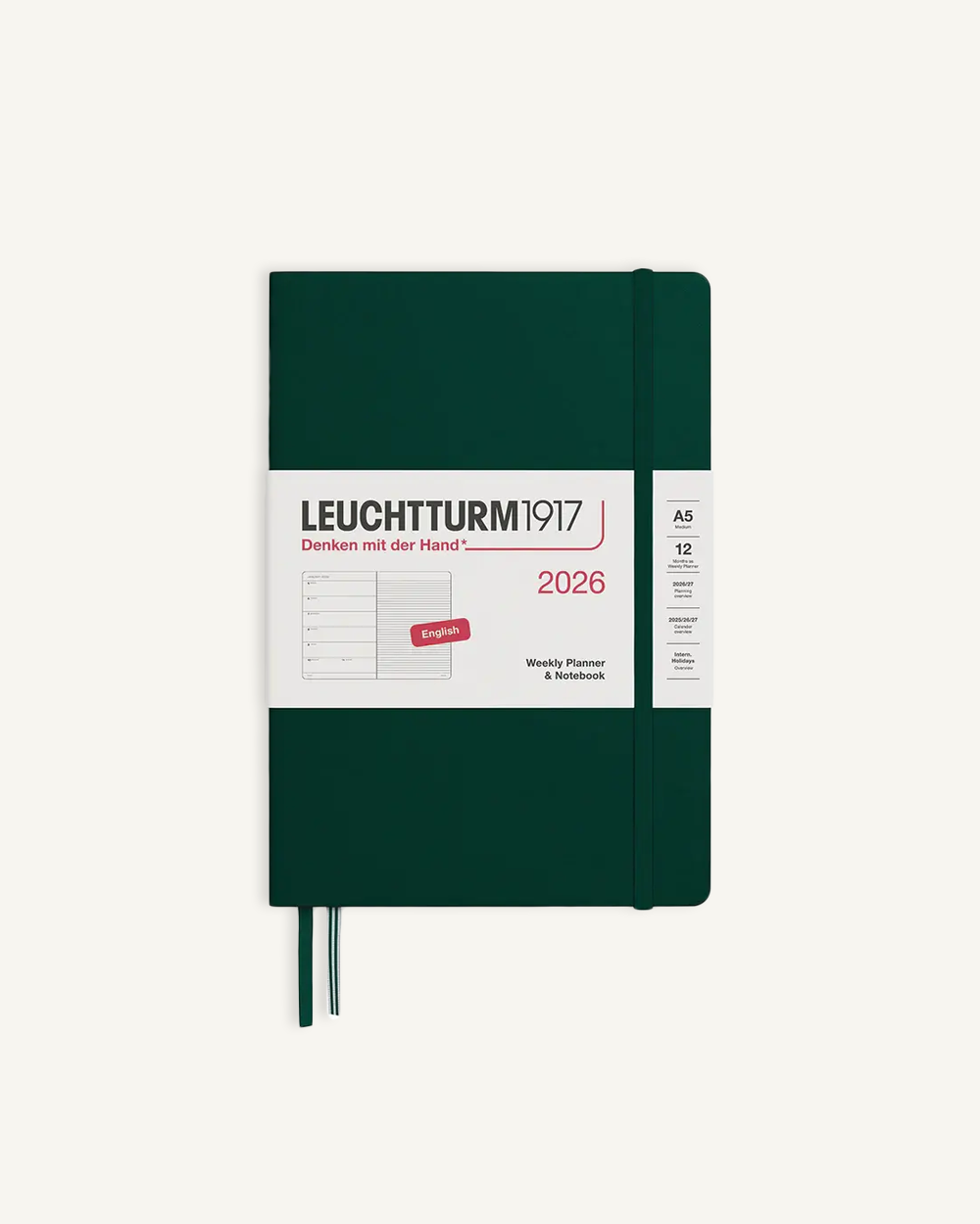 Weekly Planner & Notebook 2026 Hardcover