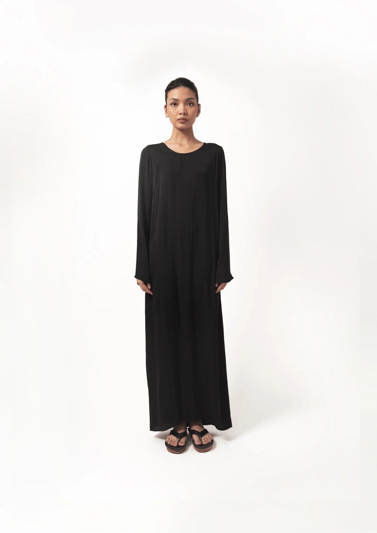 Bell Sleeve Dress in Navy