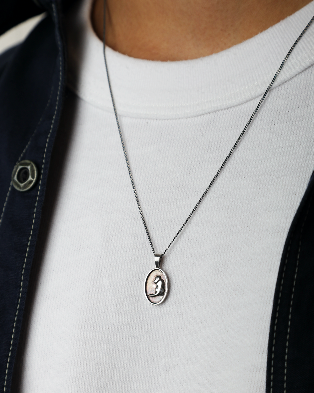 Dog Dad Silver Pendant