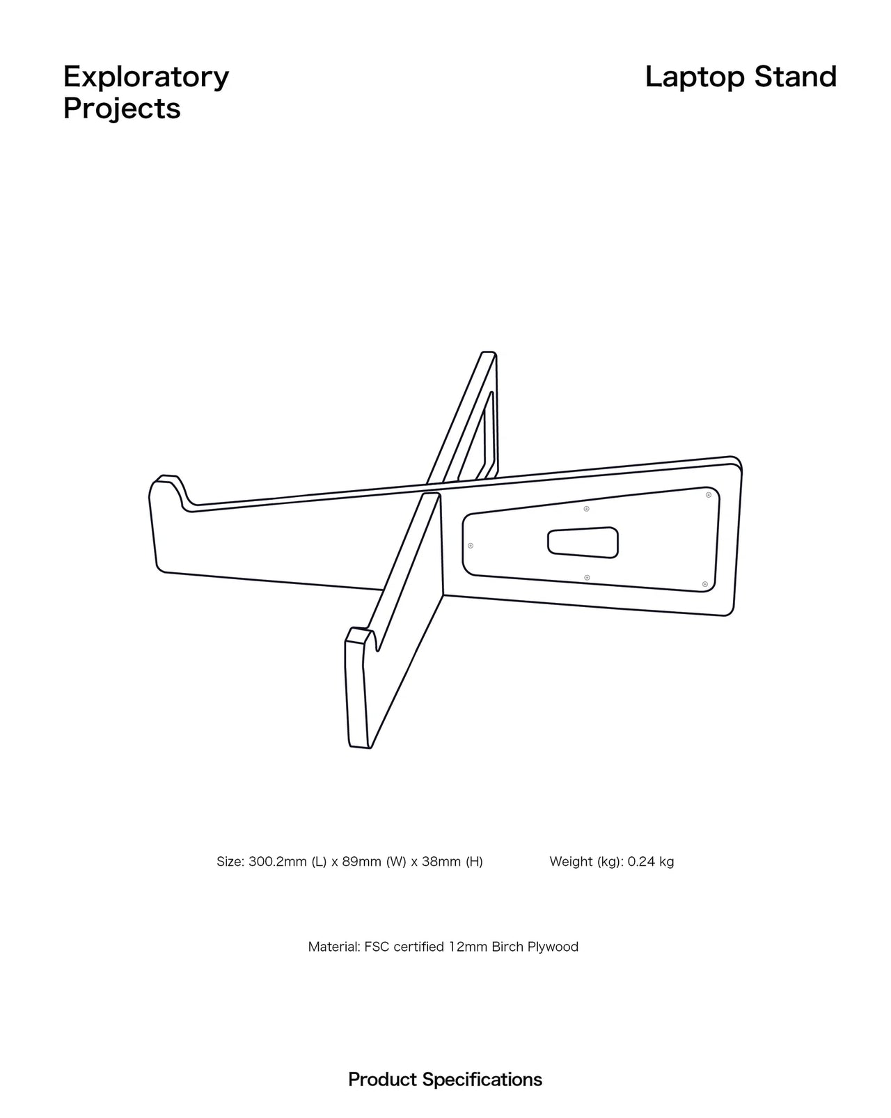 Laptop Stand in Pine