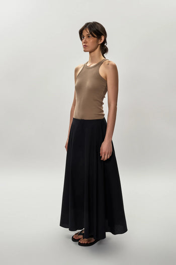 Poplin Skirt in Black