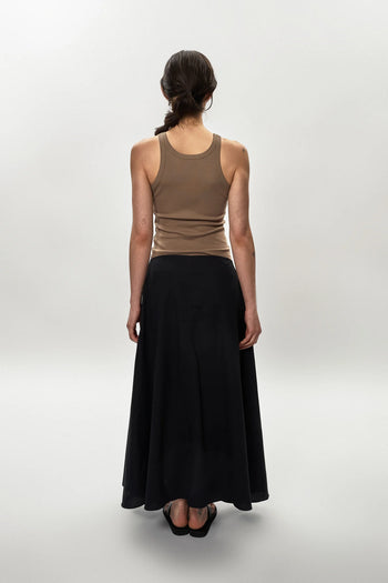 Poplin Skirt in Black