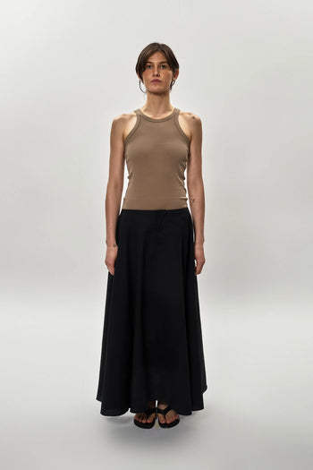 Poplin Skirt in Black