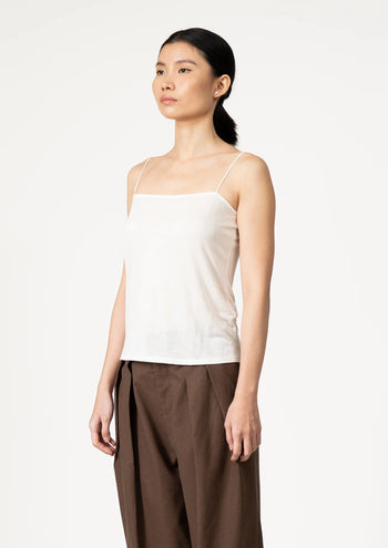 Rayon String Top in White