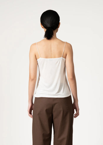 Rayon String Top in White