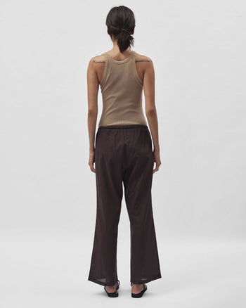 Light Drawstring Pants in Brown