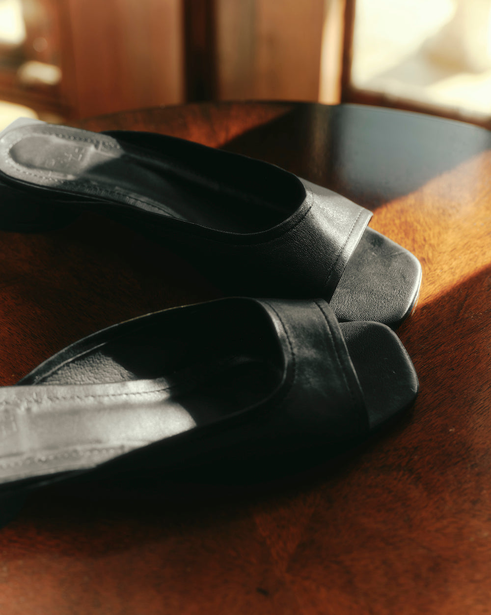 Single Strap Sandals in Black