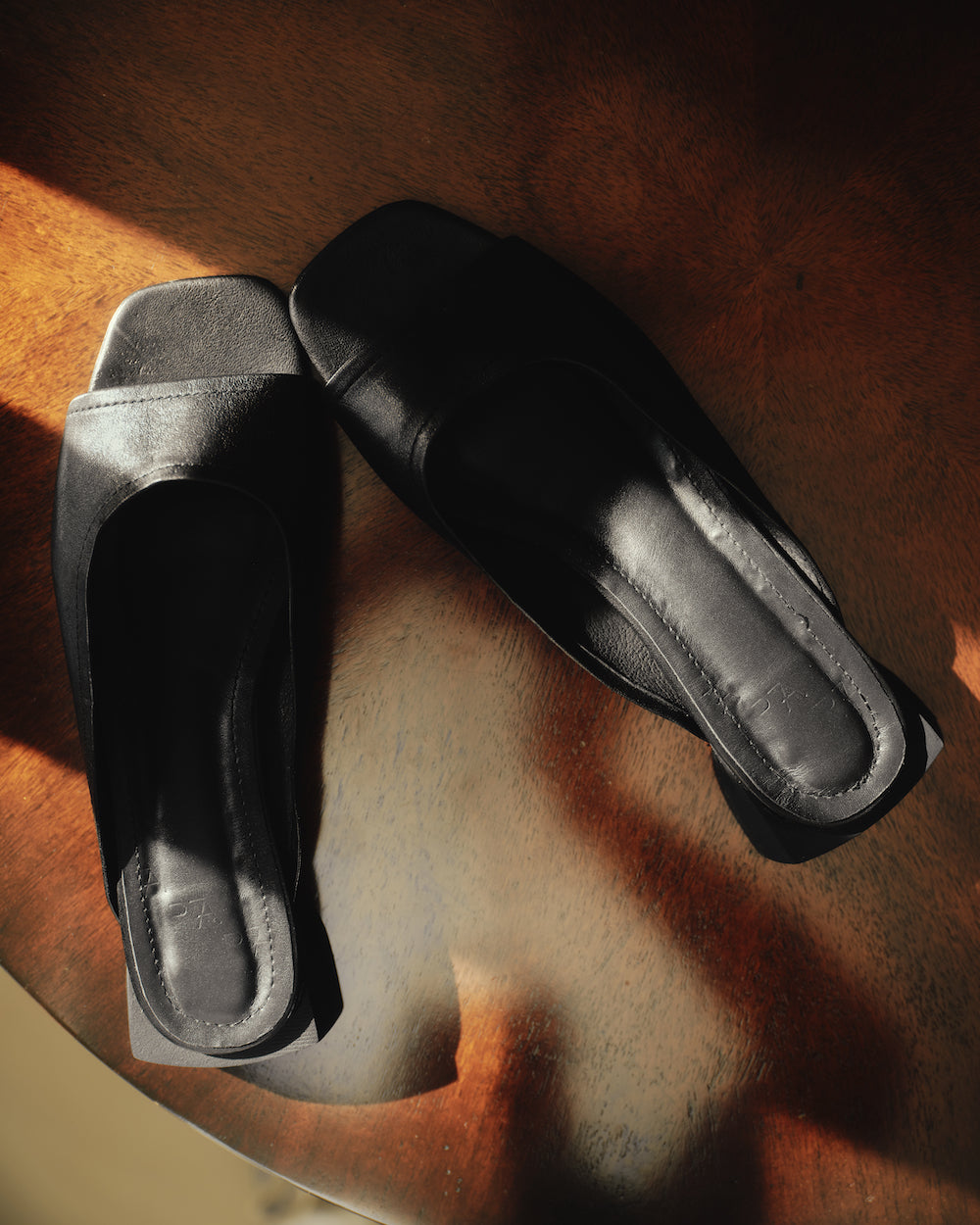 Single Strap Sandals in Black