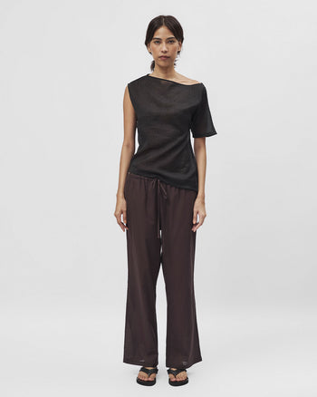 Single Shoulder Top in Black