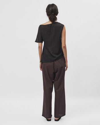 Single Shoulder Top in Black