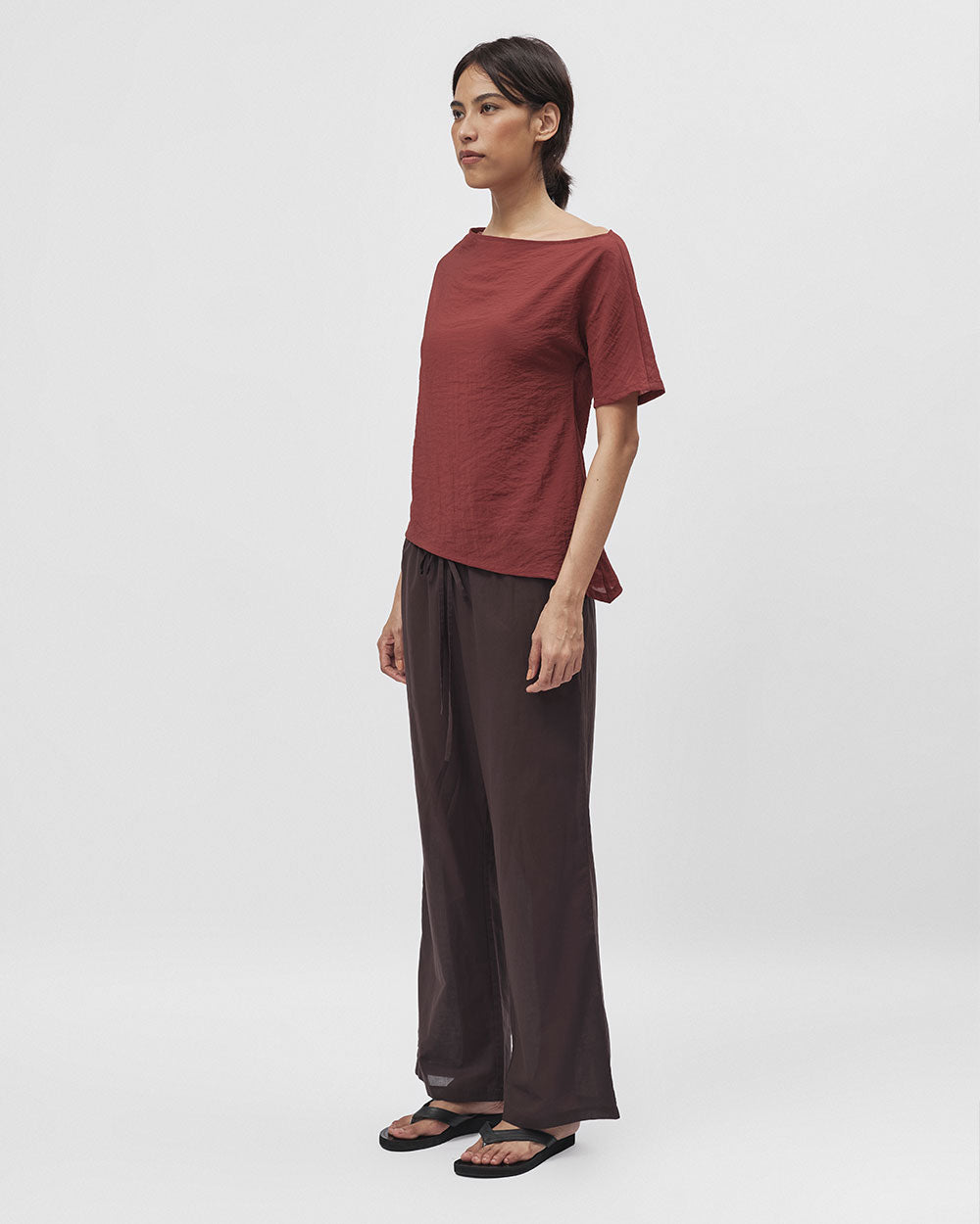 Single Shoulder Top in Red