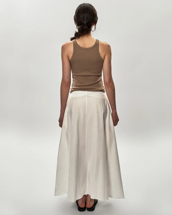 Poplin Skirt in White