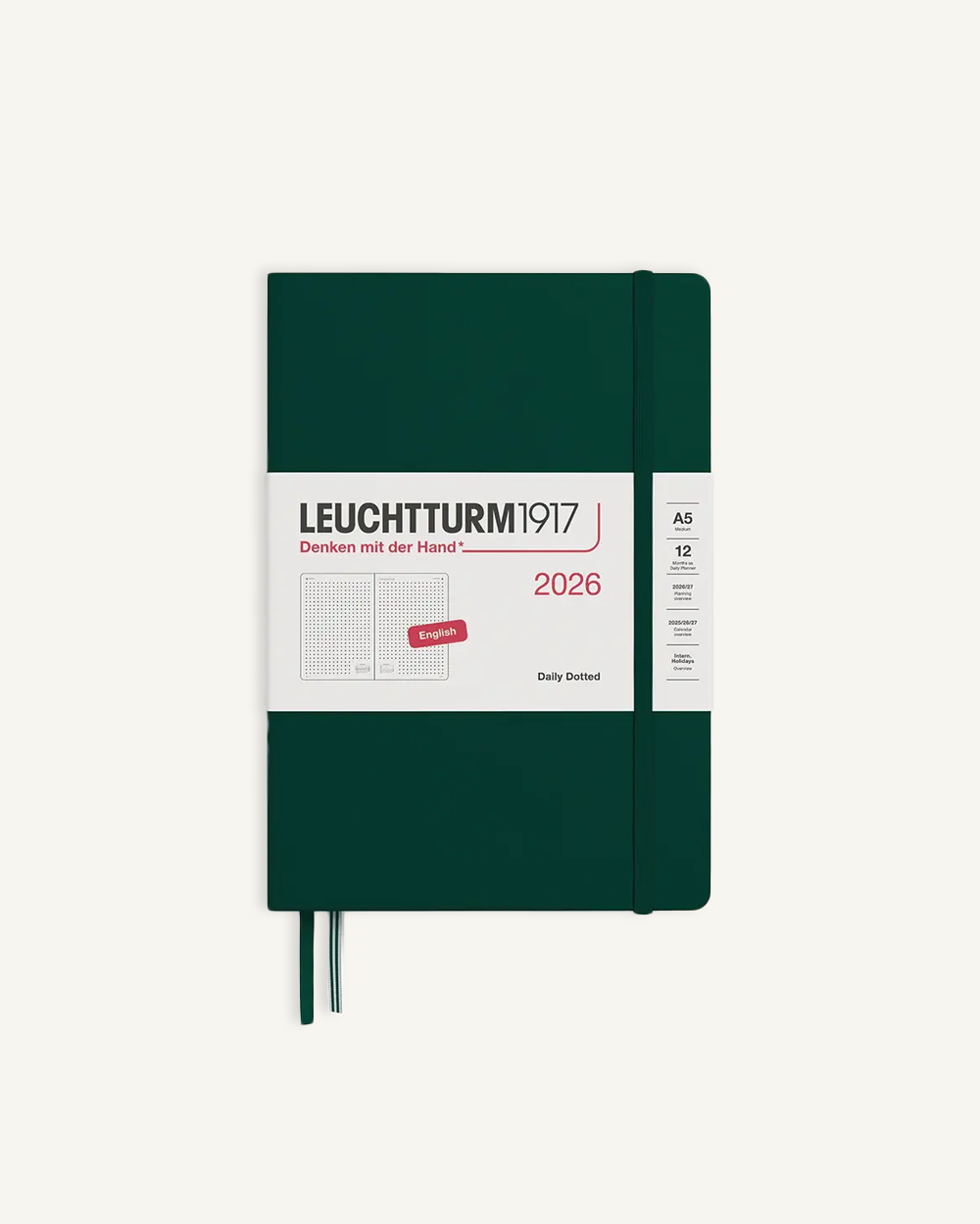 Daily Planner Dotted 2026 Hardcover