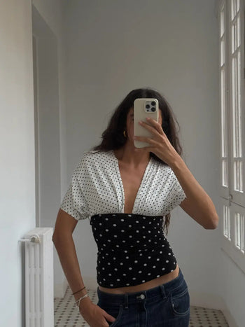 Isabela Polka Dots Top
