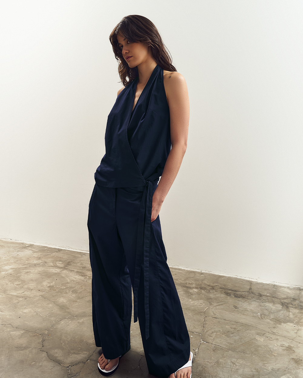 Poplin Pants in Indigo
