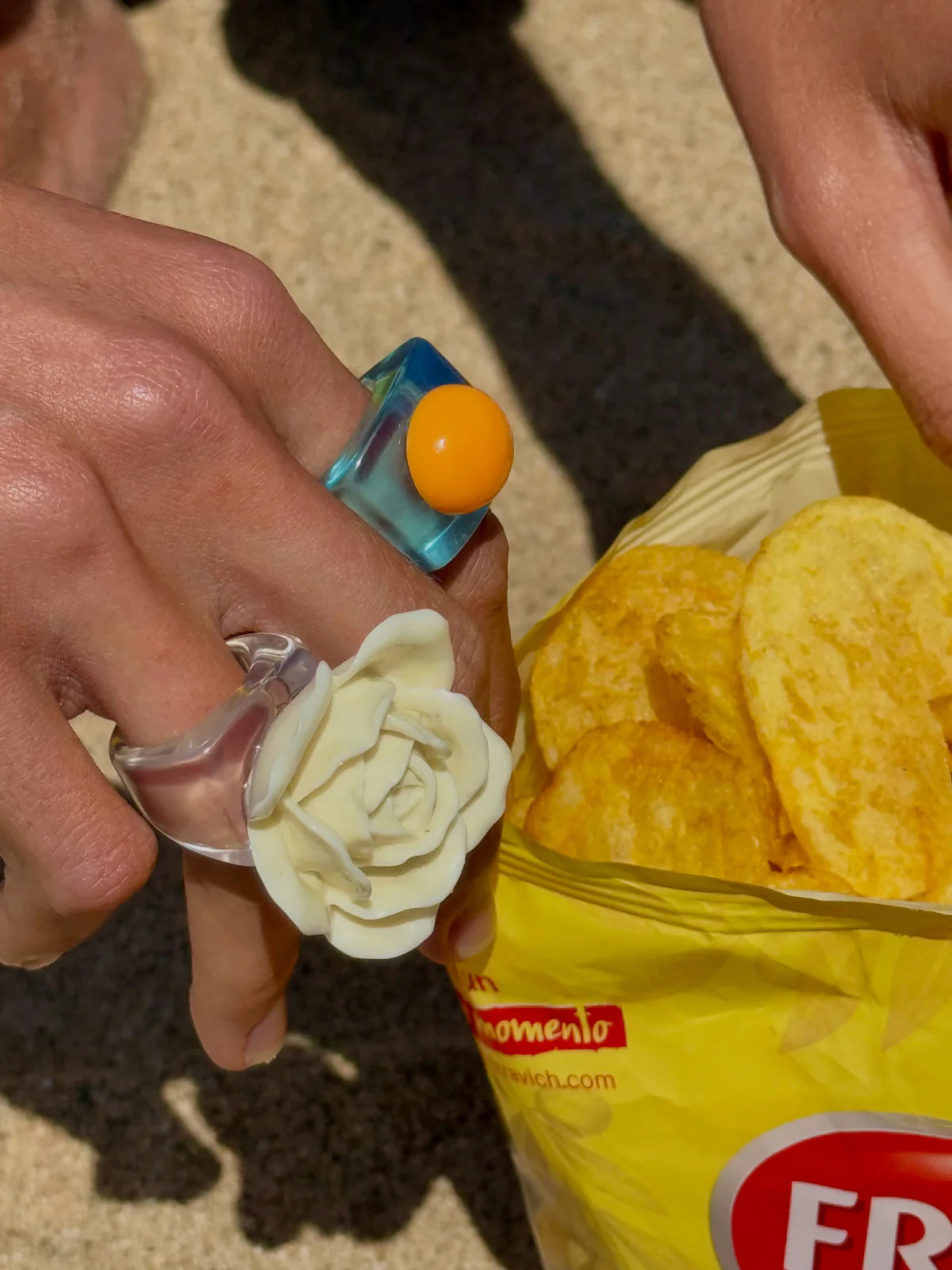 Peach Pop Blue Ring