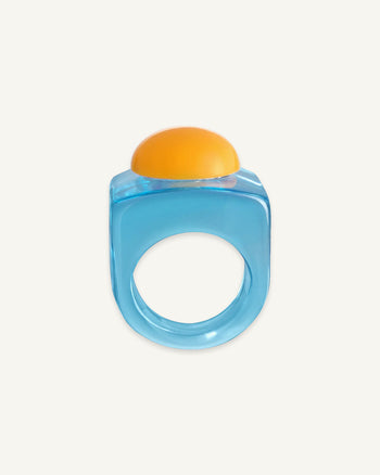 Peach Pop Blue Ring