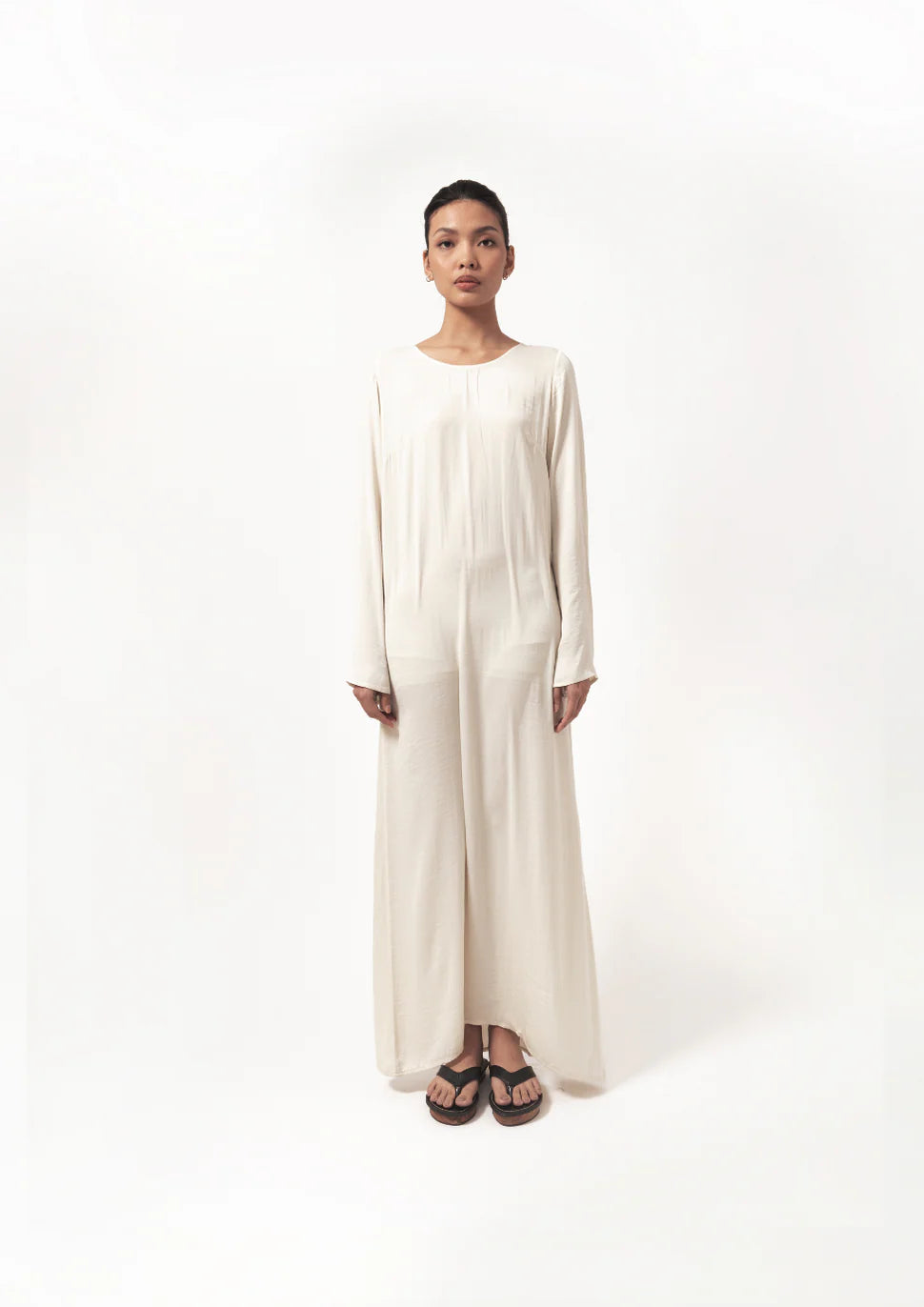 Bell Sleeve Dress in Ivory