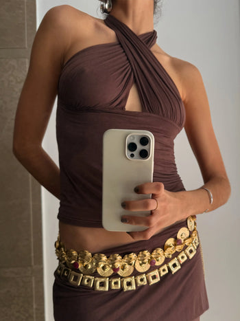 Isabela Brown Top