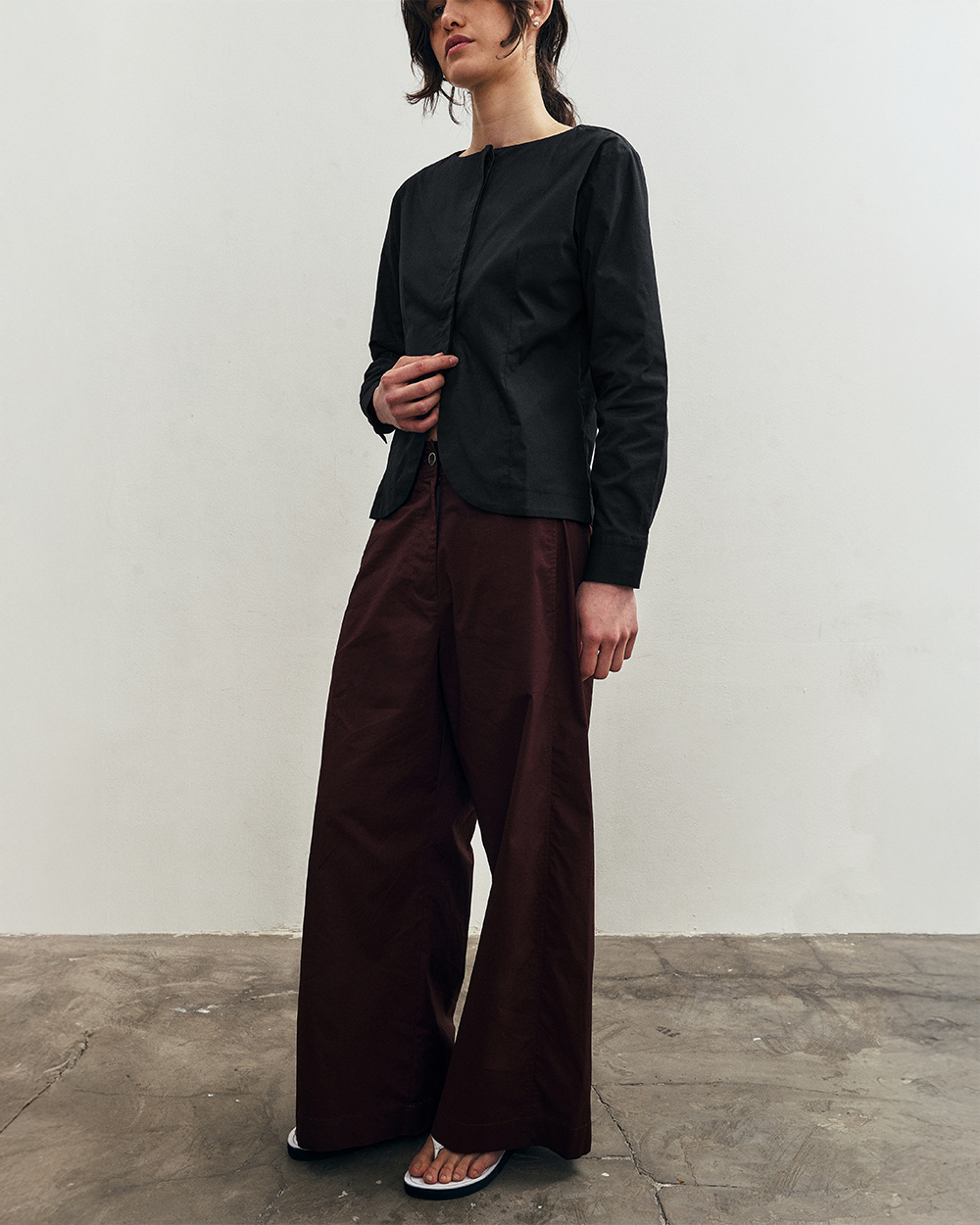Poplin Pants in Brown